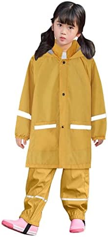 Cuteness Style MilestoneKids Boys Girls-Hooded Rain Coats Pants Set