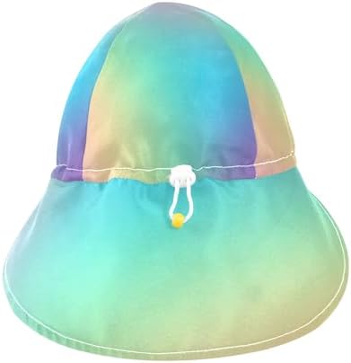 Adjustable Pastel Gradient Rainbow Unisex Toddler Bucket Hat for Summer