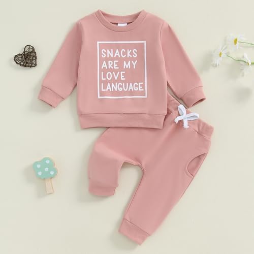 Adorable Toddler Baby Girls Fall Outfit Set Sweatshirt Joggers