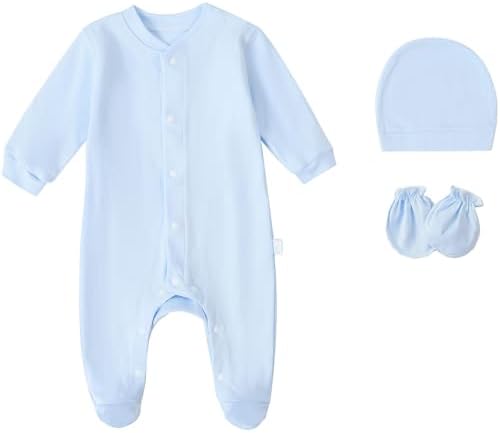 Baby Romper Set 0-6 Months 100 Cotton Complete Set with Accessories