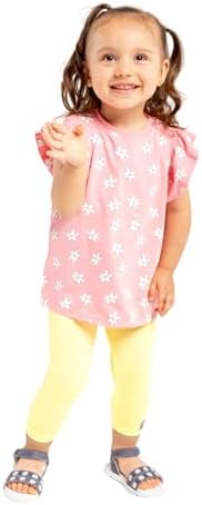 Premium Baby Toddler Capri Leggings - Soft Cotton Blend Grows with Your Little One