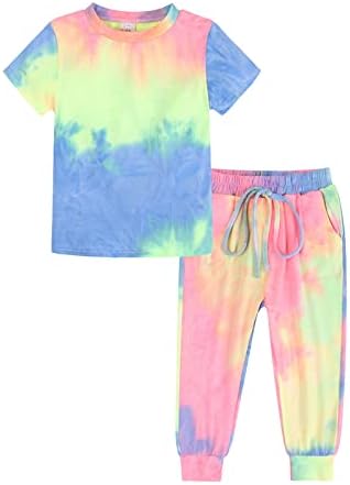 Tie-Dye 2-Piece ROMPER Bodysuit Set for Boys Girls
