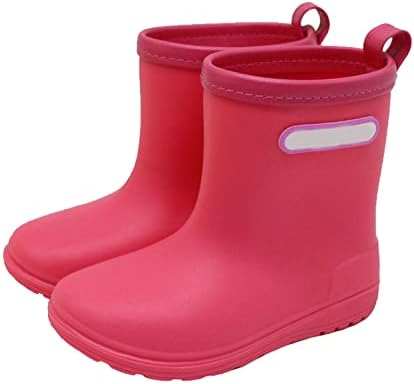 Rain Boots for Kids Lightweight Toddler rainboots with Easy-On Handles