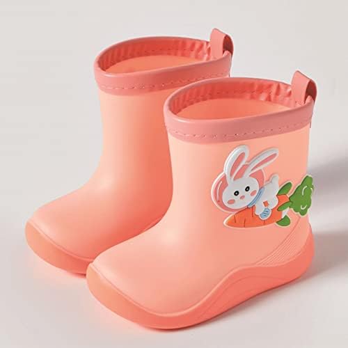 Cute Rabbit Cartoon Character Rain Shoes Boys Girls Water Shoes Sturdy Water-Resistant