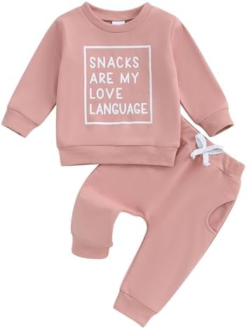 Adorable Toddler Baby Girls Fall Outfit Set Sweatshirt Joggers