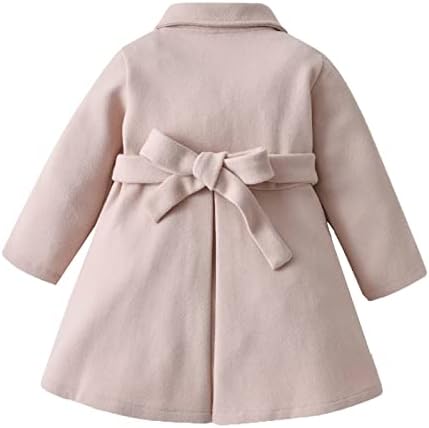 Thick wool blend winter jacket for toddler girls