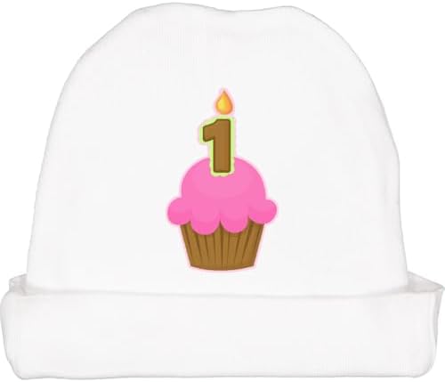 Invariant Pink Beanie Hat for 1st Birthday