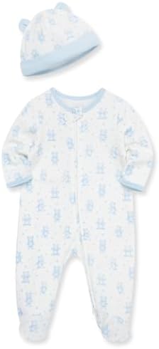Little Me Baby Sleepers Caps Set Soft Trendy