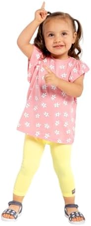 Premium Baby Toddler Capri Leggings - Soft Cotton Blend Grows with Your Little One
