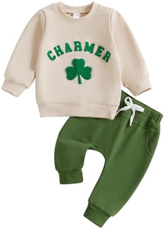 Toddler Baby Boy St Patricks Day Sweatshirt Pants Set