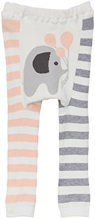 Doodle Pants Leggings Blue Rainbow Pink Elephant