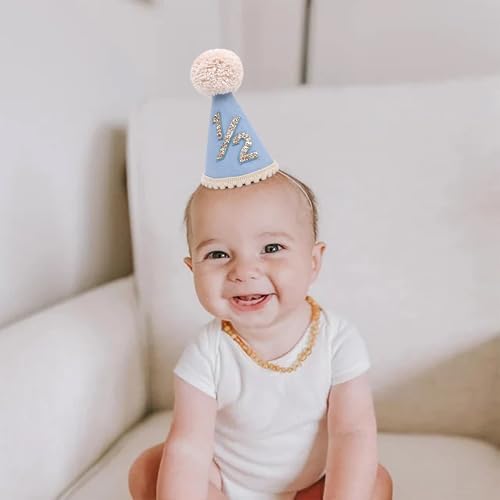 Half Birthday Cone Hat for Babies