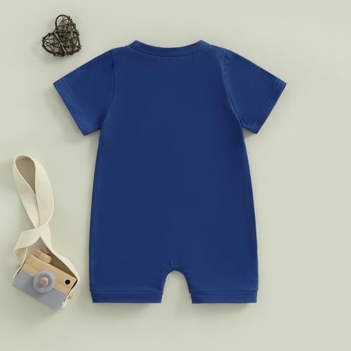 First Birthday Outfit Boy Space Rocket Romper 1