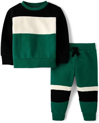 The Childrens Place Baby Boys Fuzzy Sweater Jogger Set