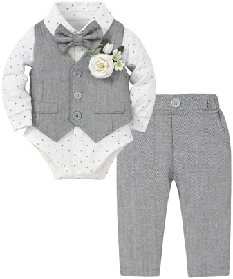 CocoRARA Baby Boy Tuxedo weaken Outfit Set