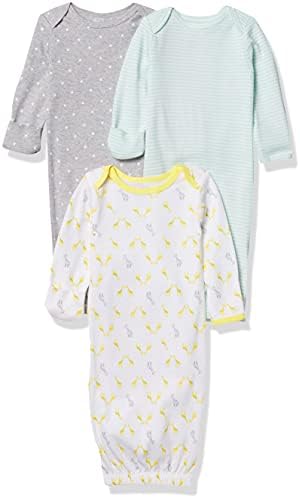 Perfect Sleep All-Comfort 3-Pack Neutral Cotton Gowns for Baby