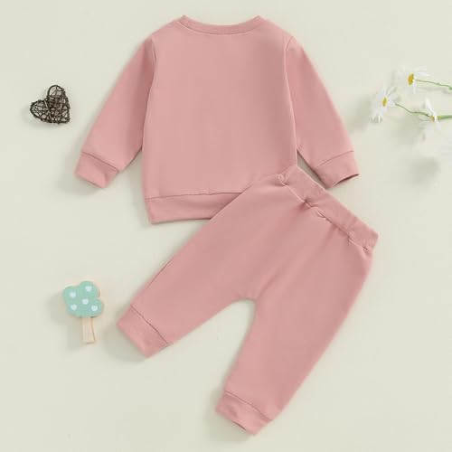 Adorable Toddler Baby Girls Fall Outfit Set Sweatshirt Joggers
