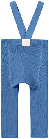 Stylish Ribbed Leggings with Suspenders for Babies