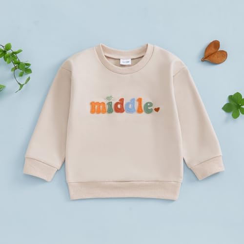 Big Middle Little Sibling Romper Set for 3rd Baby