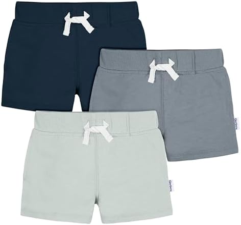 Gerber Baby Boys 3-Pack Pull-On Knit Shorts
