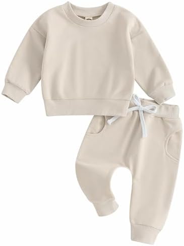 Tiaham Unisex Baby Clothes 2 Piece Sweatshirt Pant Set