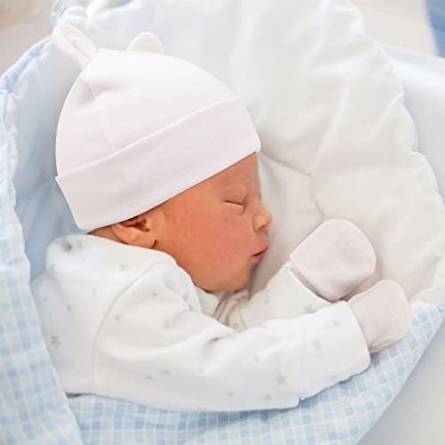 BQUBO Newborn Baby Mittens Hats Bundle