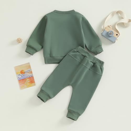 Tiacham Baby Outfits Cute sweatshirt Pants Set