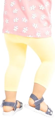 Premium Baby Toddler Capri Leggings - Soft Cotton Blend Grows with Your Little One