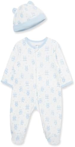 Little Me Baby Sleepers Caps Set Soft Trendy
