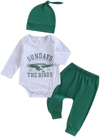 Infant Boy Football Romper Outfit Set