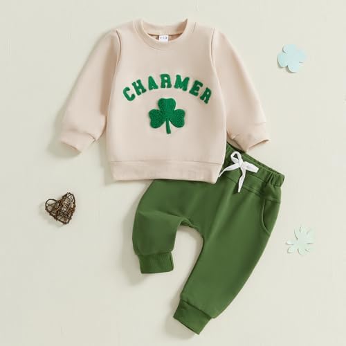Toddler Baby Boy St Patricks Day Sweatshirt Pants Set