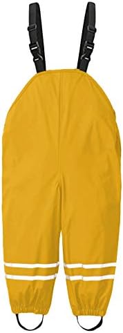 Kids Toddler Waterproof Rain Bib Overalls for Boys Girls