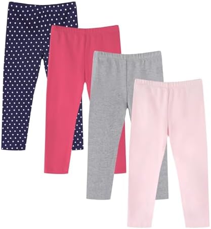 Stylish 4-Pack Cotton Leggings for Babies