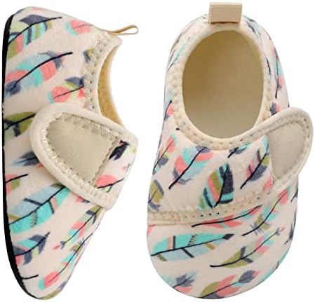 Cozy Non-Slip Toddler Boys Girls Slippers with Microfleece Lining for Winter