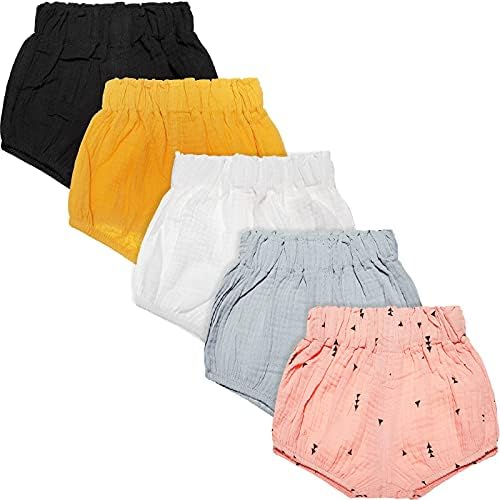 Sintege 5-Piece Summer Linen Bloomers for Kids Uns