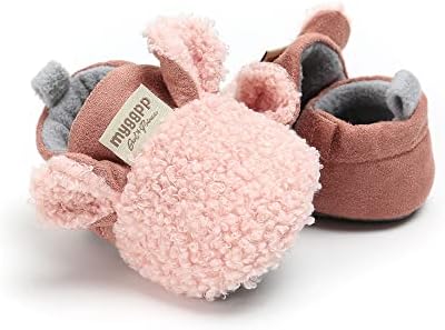 GDSDYM Baby Booties Cozy Fleece Slippers Soft Baby Shoes with Gripper Soles