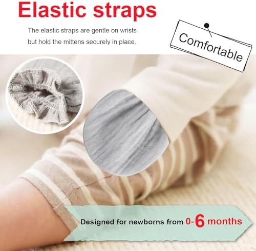 Soft Safe Newborn mittens 6-Pack for Boys Girls
