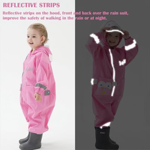 Fewlby Kids Toddler Waterproof Rain Jacket