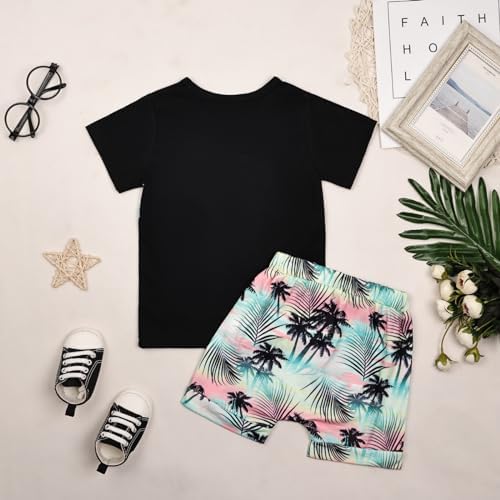 CETEPY Toddler Boy Summer Outfit Soft Knit Set