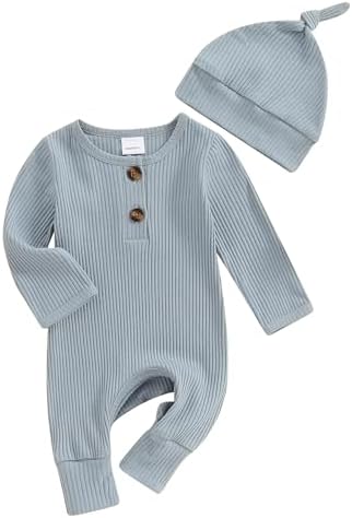 MABABY Baby BoysGirls InfantsRomper Hat Set