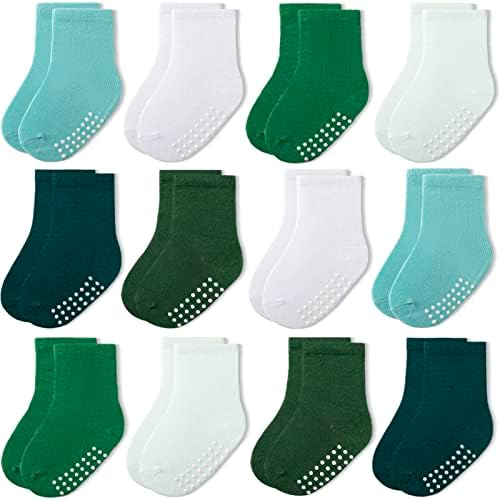 JAKIDAR Non-Slip Grip Socks for Baby Toddler