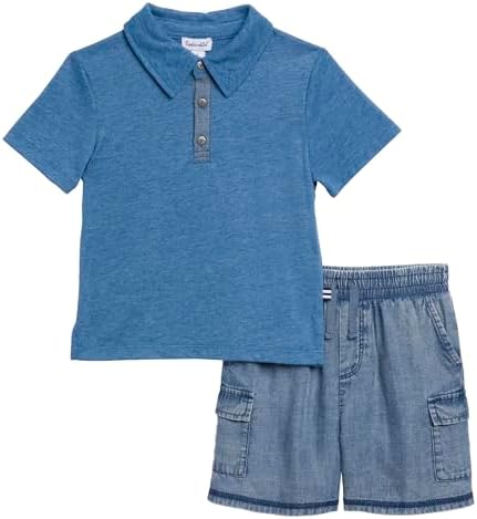 Splendid Kids Backup Polo Set - Bow Blue