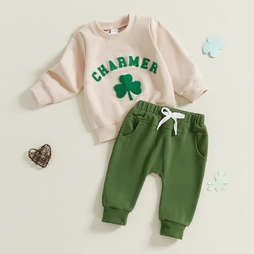 Toddler Baby Boy St Patricks Day Sweatshirt Pants Set