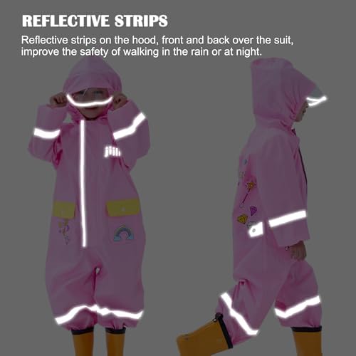 Fewlby Safe Dry Toddler Rain Coats for Kids
