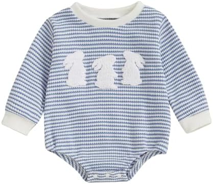 VisGogo Baby HeartClover Sweater Romper - St Patricks Day - 100 Soft Cotton
