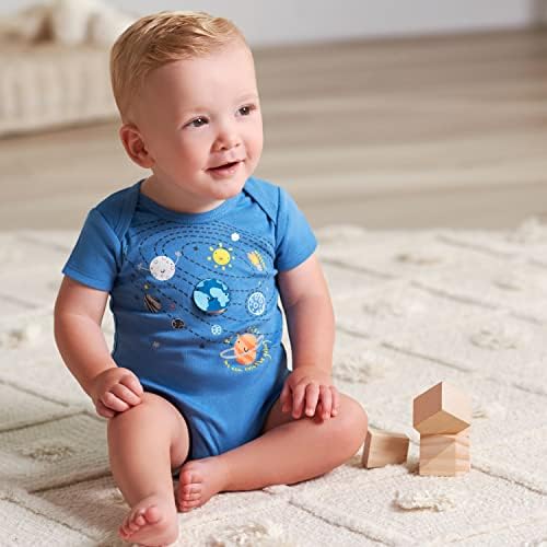 Gerber Baby Boys 5-Piece Short Sleeve Onesies Bodysuits