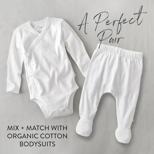 2-Pack HonestBaby 100 Organic Cotton Roomy Fit Footed Pants for Baby