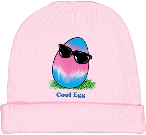 Easter Pink and Blue Cool Egg with Sunglasses Baby Beanie Hat