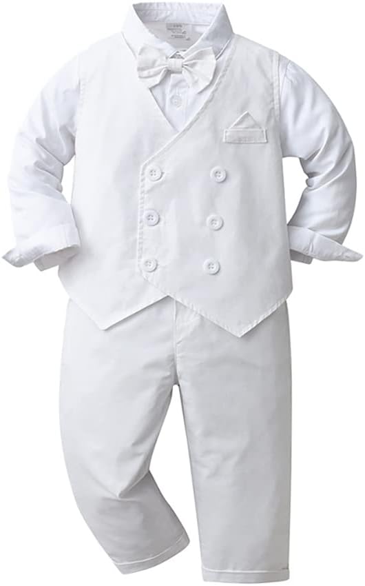 IDOPIP toddler boys winter formal tuxedo outfit set