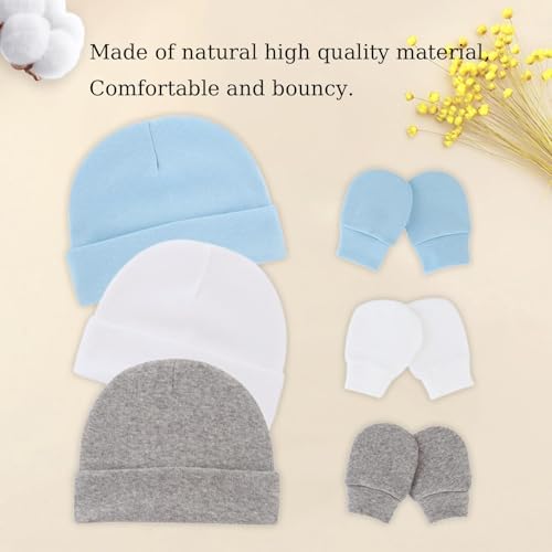 Fecawd Baby Hat and Mitten Set for Babies